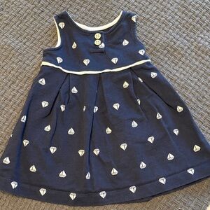 Carter's Dark Blue Dress with Sailboat Pattern